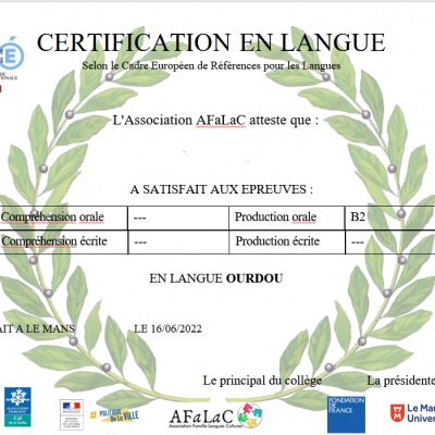 diplôme atout langues